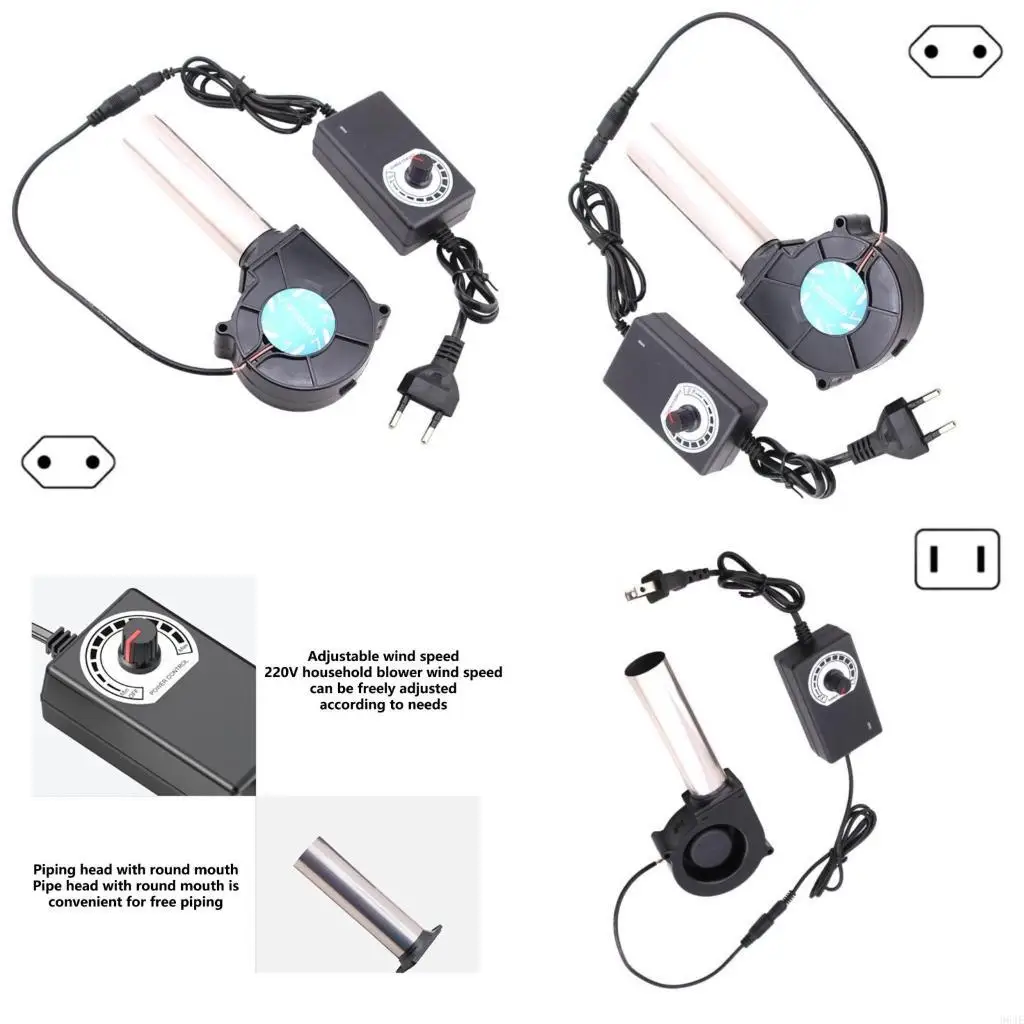 

964E 12V BBQ Fan Small Portable Air Blower with Air Collecting Port Power Supply