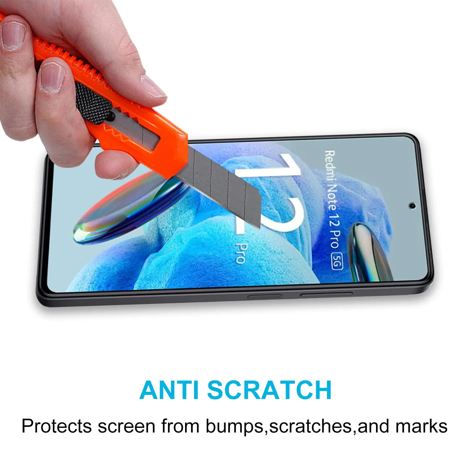 Für XIAOMI Redmi Note 12 Pro Plus 4G 5G Displayschutzfolie aus gehärtetem Glas, Kristallglimmer, 9H HD, klares, transparentes Gehäuse