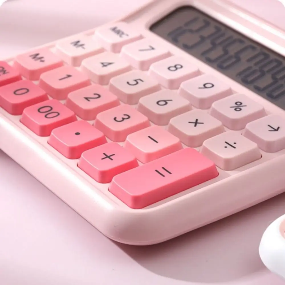 

New Multifunction Desktop Calculator LCD Display 12-Digit Math Calculator Candy Color Desk Accessories Accounting Calculator