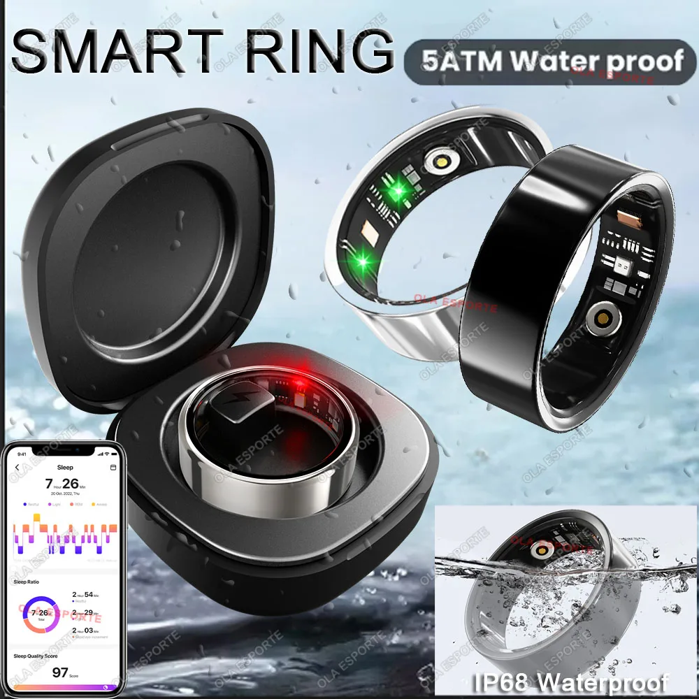 

Смарт-кольцо с камерой, пульсометр, кислород в крови, монитор сна, шагомер, калорий, несколько видов спорта, фитнес, умное кольцо на палец 2025