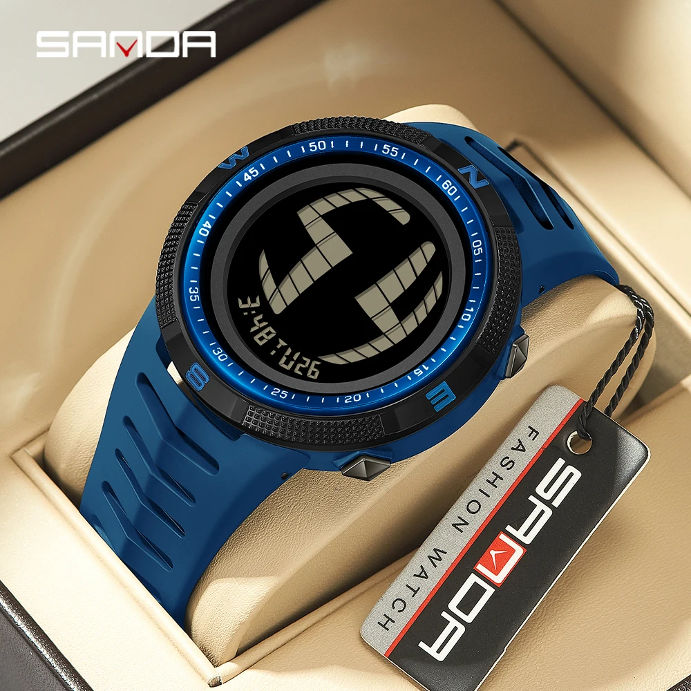 

SANDA 6214 Digital Electronic Watch Night Glow Multi functional Waterproof Electronic Watch for Male and Female Students