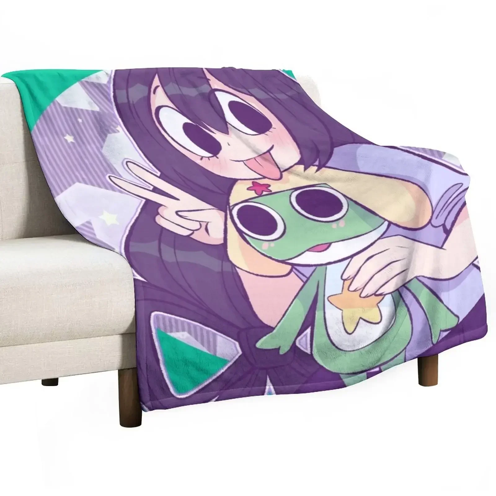 

Cute Froppy Throw Blanket Soft Plaid Sofas Blankets