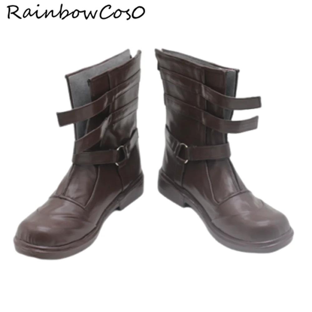 Edward Elric Fullmetal Alchemist Scarpe Cosplay Stivali Gioco Anime Halloween RainbowCos0 W4511