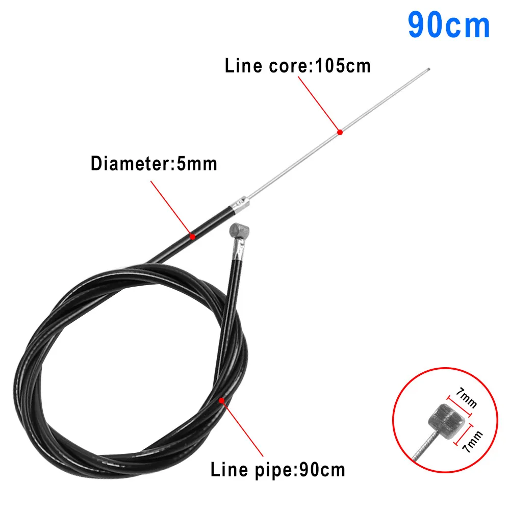 Universal From 50cm to 200cm Brake Cable Front Rear Drum Brake Line Rear Wire Pull Wire for Electric Scooter Accessories