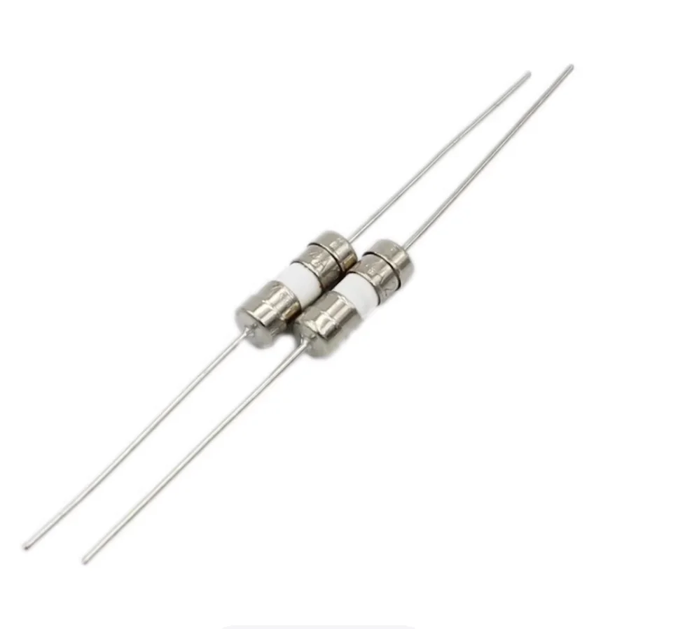 10pcs 3.6*10mm with lead pins ceramic fuse tube 1A/2/3.15/5/8/10A 250V slow/quick break F/T