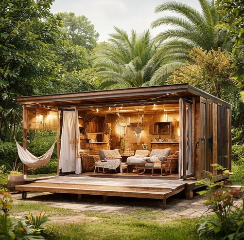 Prefabricated House 4-bedroom home 1 kitchen Tiny Prefab Homes Modular House for Living Office and Outdoor Applications
