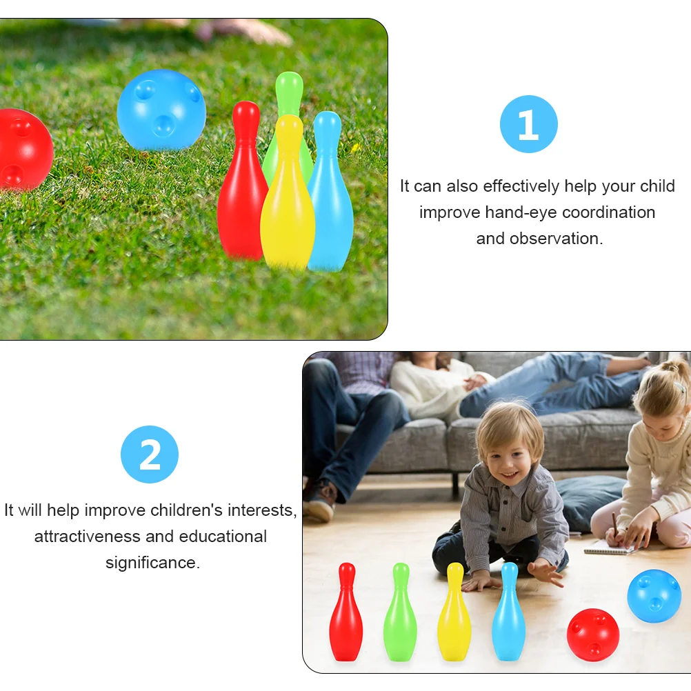 10 Uds Mini juego de juguetes de bolos 12CM plástico niños deportes Fitness niño coordinación mano-ojo juguete educativo para el hogar