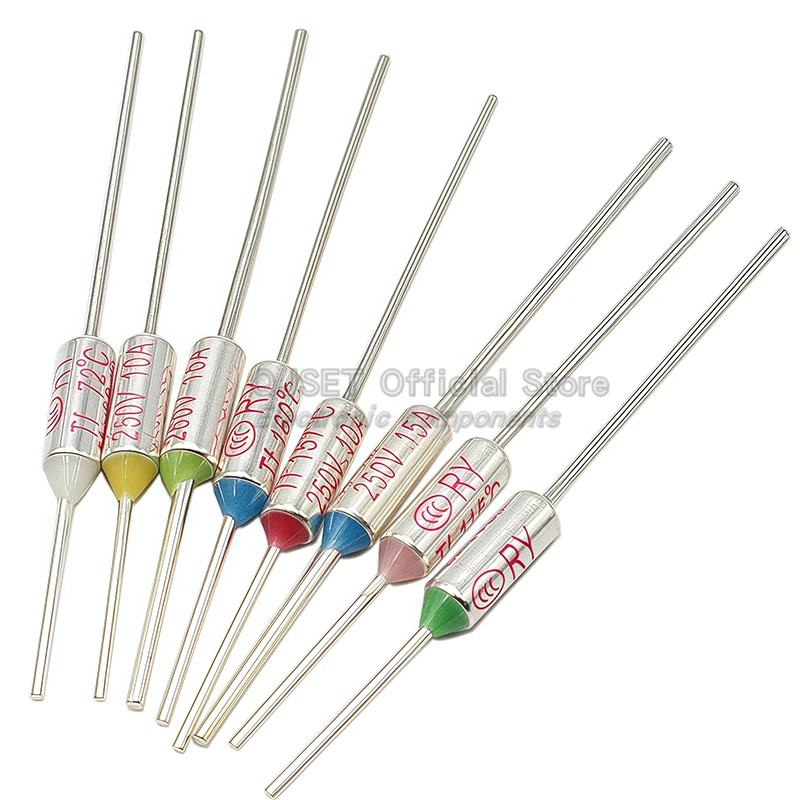 10pcs TF Thermal Fuses RY 10A 15A 250V Temperature 72C 85C 99 110 121 125 142 157 160 165C 172C 185C 192C 216C 240C 280C 300 Deg