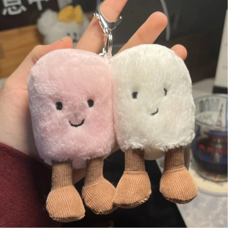 Multiplestyles Plush Cotton Cat Candy Two Tone Cute Soft Two Tone Keychain Bag Pendant Plush Bag And Car Decoration Holiday Gift