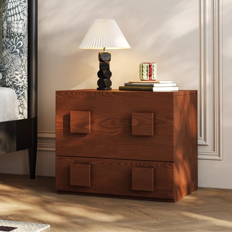Medieval style card door cabinet Solid wood living room wall locker Bedroom bedside retro dining side cabinet