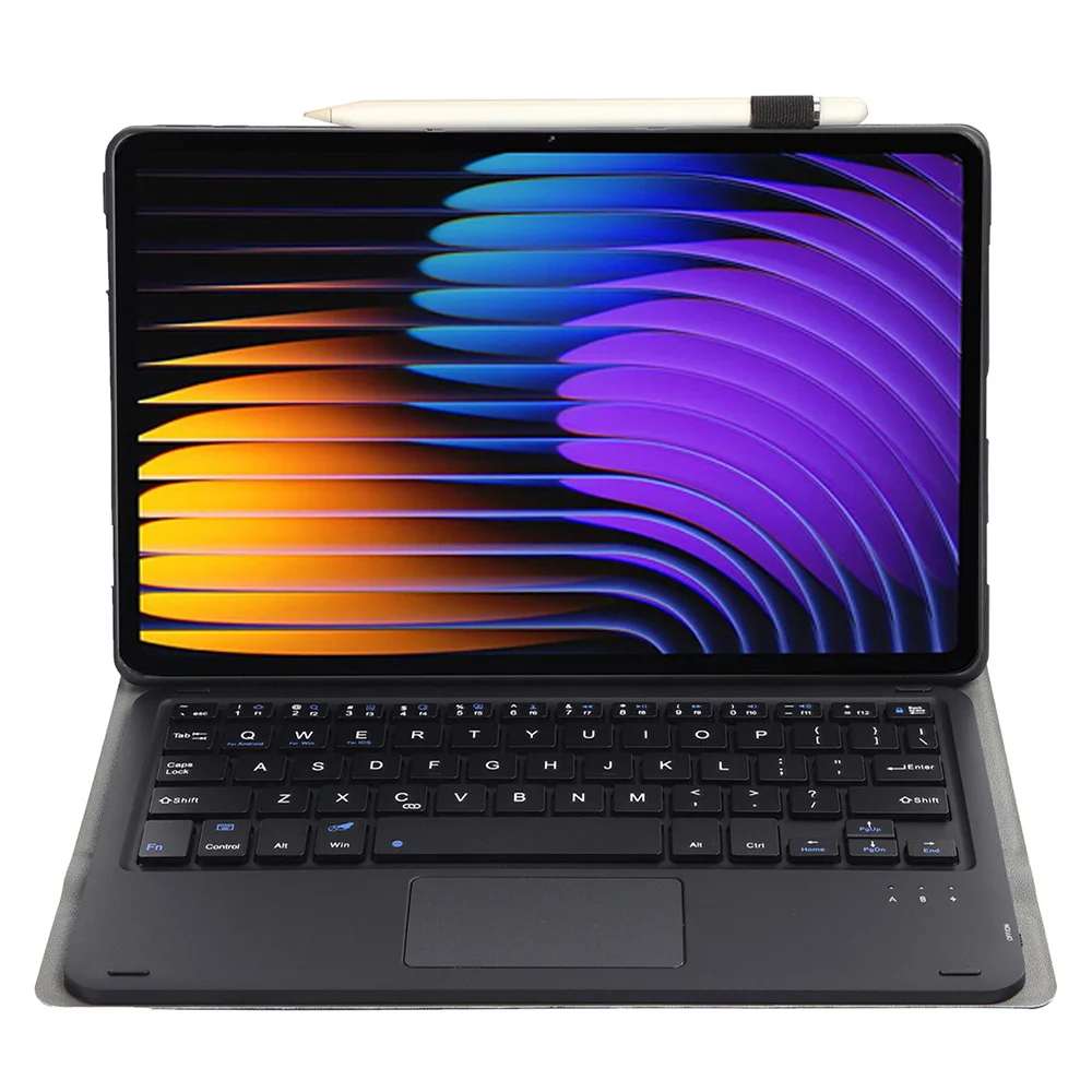 A0N13-A لهاتف Xiaomi Pad 7 Pro / Pad 7 جلد + غطاء تابلت TPU مع لوحة مفاتيح متوافقة مع بلوتوث - أسود