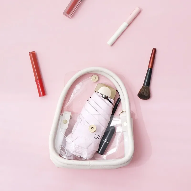 مظلة Mini50%-off بخمسة أضعاف مقاومة للأشعة فوق البنفسجية ومحمولة ومظلة أنيقة للجنسين بلون سادة ومظلة ممتازة لجميع الأحوال الجوية