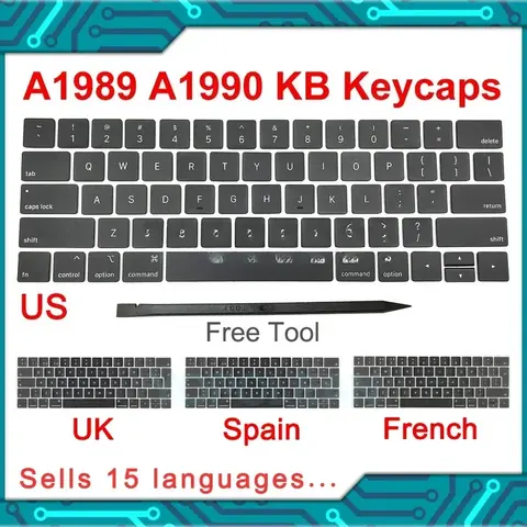 Nuovo A1989 A1990 tasti della tastiera keycap per MacBook Pro Retina copritasto del computer portatile 2018 2019 Anno