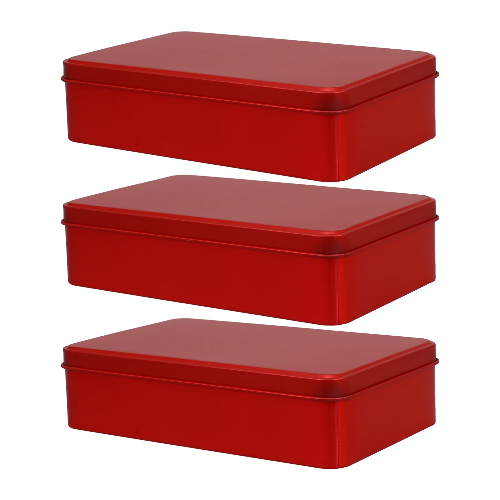 

3pcs Metal Storage Tin Container With Lid Small Tinplate Candy Cans Mini Craft Storage Holder Cookie Tins Empty Metal Box For