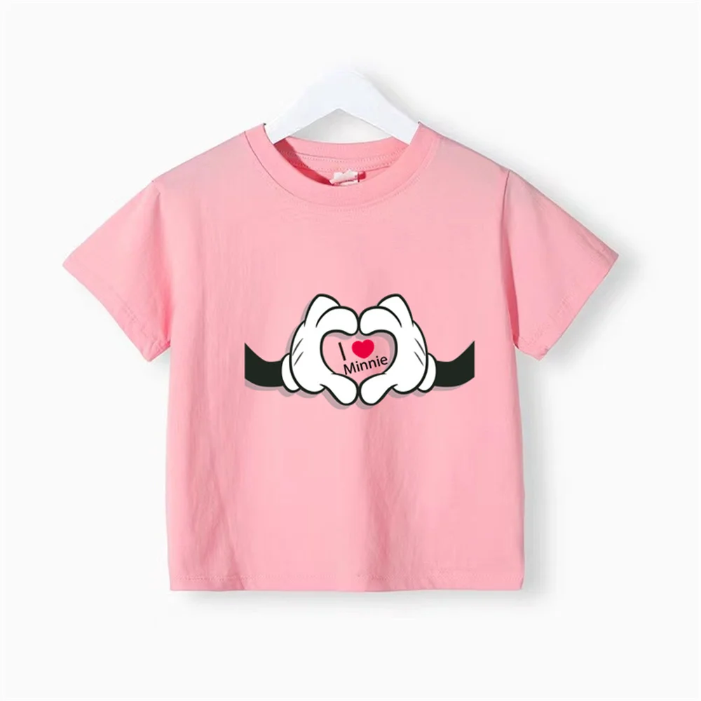 Kids summer short sleeve top Baby Baby love simple printed cotton T-shirt Comfortable sports boys girls top cotton T-shirt top