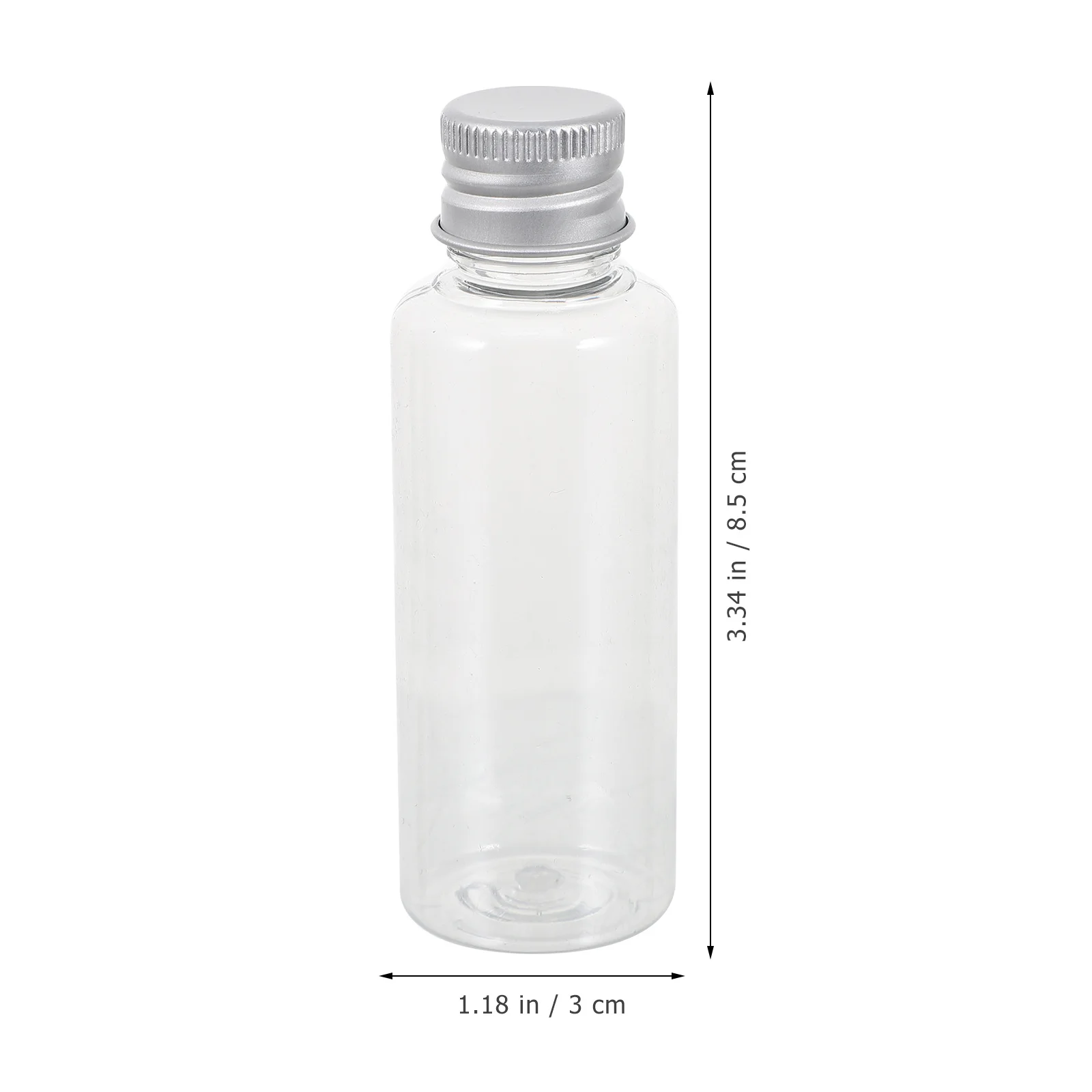 

25pcs Empty Transparent Plastic Bottles With Aluminum Screw Caps Clear Dispensing Containers For Lotion Liquid Storage Travel