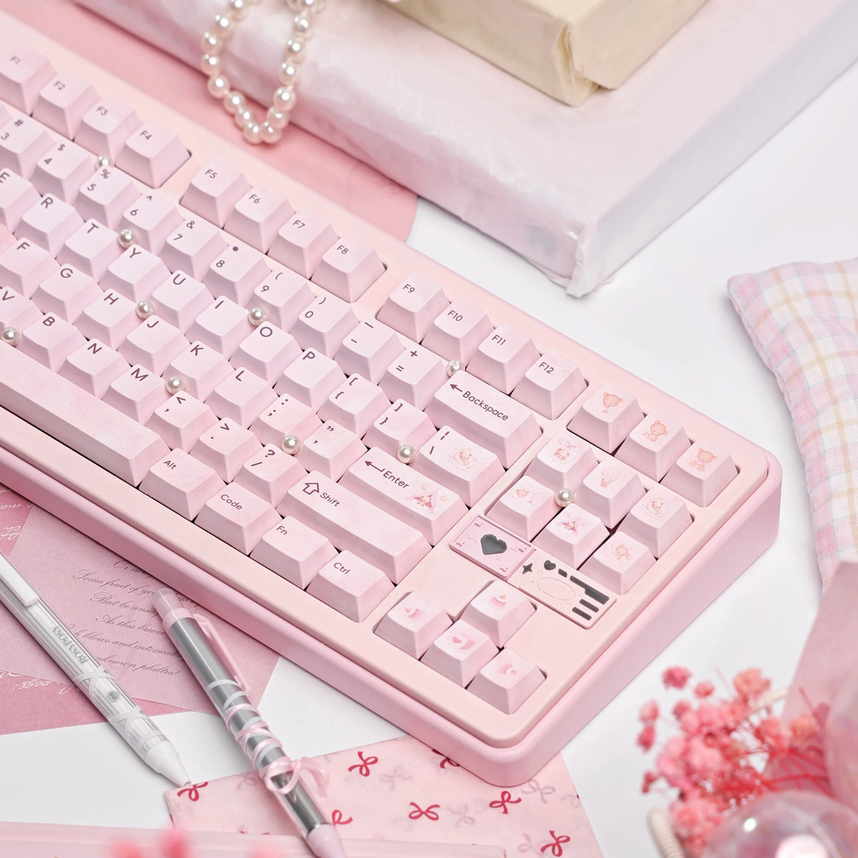Yongyue PBT keycap الارتفاع الأصلي لوحة المفاتيح Keycap 145 مفتاح سبليت QK ALICE DUO