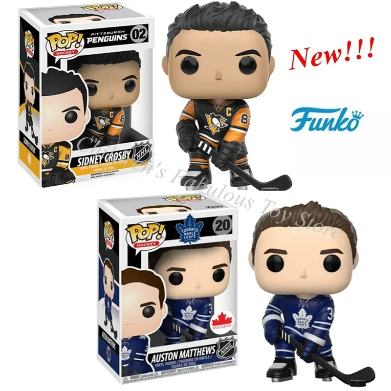 FUNKO POP     Muñeca de hockey original Sidney Crosby # 02 Auston Matthews # 20 figuras de acción de vinilo colección modelo niño juguetes