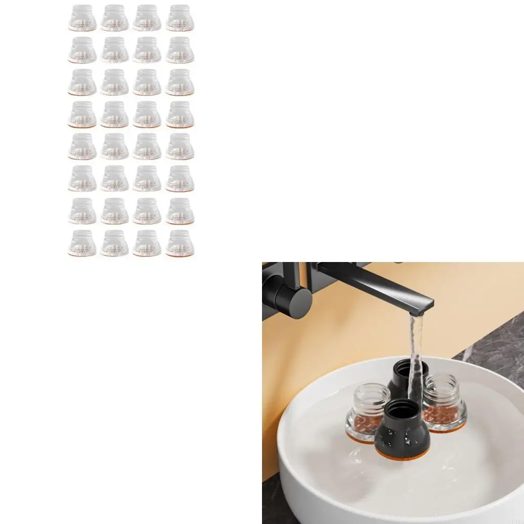 

Прозрачные защитные накладки на пол для ножек стула. Подушечки для ног стула. Нескользящие внешние ограждения. Бесшумное для ног