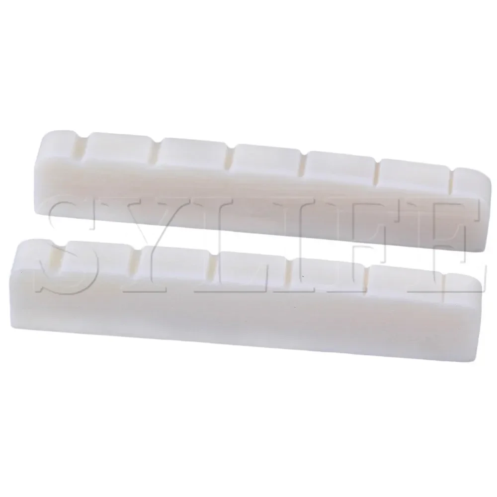 2x בקר גיטרה עצם בקר אגוז מחורץ 6 מחרוזת לגיטרה אקוסטית לבן