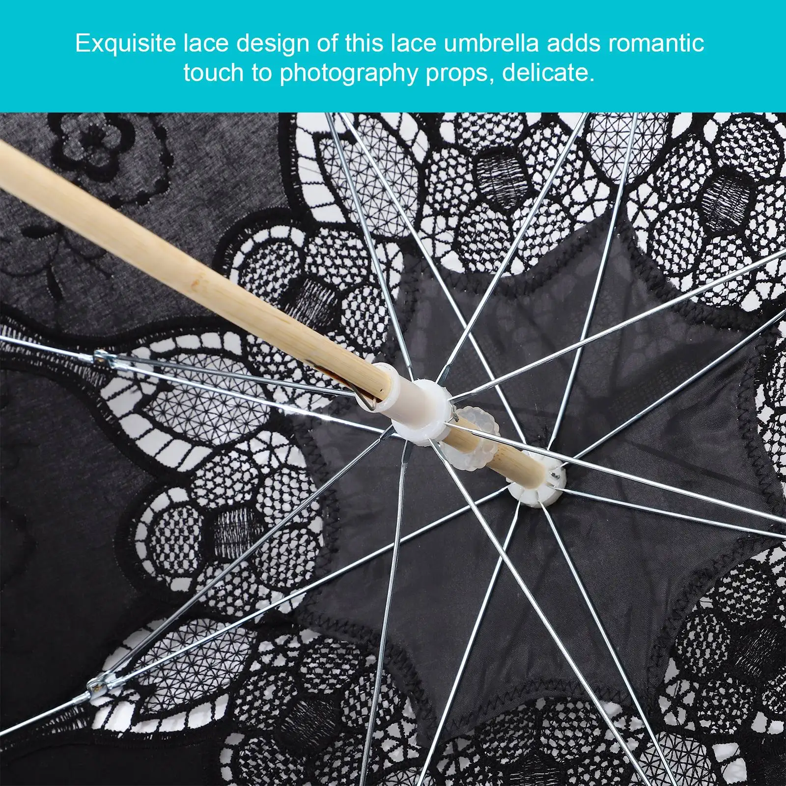 Paraguas de encaje grande de algodón blanco, accesorios de fotografía para niños, decoración de boda nupcial para baile, sombrilla en forma de flor para niñas