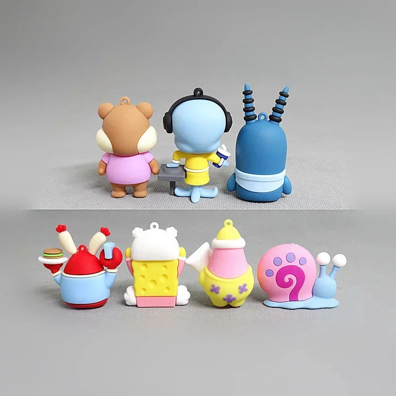 

Spongebobing Squarepants Patrick Star Squidward Model Dolls - Cartoon Pajama Party Collectible Toys For Kids Anime Fans Gift