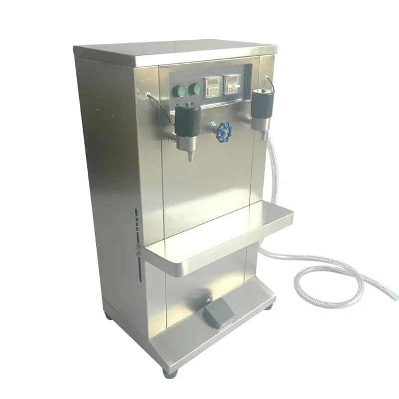 Double head self-priming filling machine, atmospheric pressure quantitative filling machine, high efficiency liquid pedal fillin