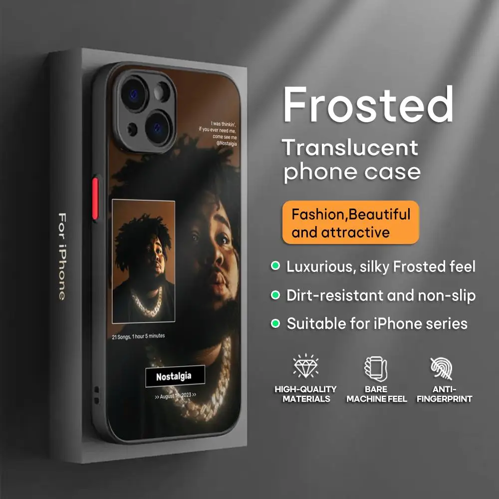 Super RAP R-Rod W-Wa-ve Man Phone Case For iPhone16 15 14 13 12 11 XS XR Plus Mini Pro Max Drop-proof Frosted Translucent