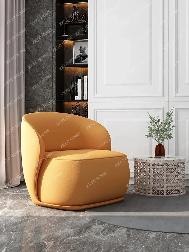 Nordic Creative Single-Seat Sofa Chair Modern Minimalist Living Room Bedroom Lazy Bone Chair Italian Light Luxury