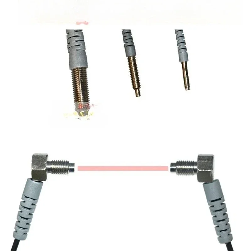 

Оптоволоконный датчик, оптоволоконный усилитель, датчик диффузного отражения CRS-402N RS310-TZ, колено L, прямоугольный, 2 шт.