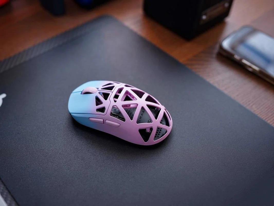 MCHOSE AX5 V2 Magnesium Alloy Wireless Bluetooth Game Mouse Sakura Snow Girl Hollow Out PAW3950 8K M HUB Ex Lightweight Mouse