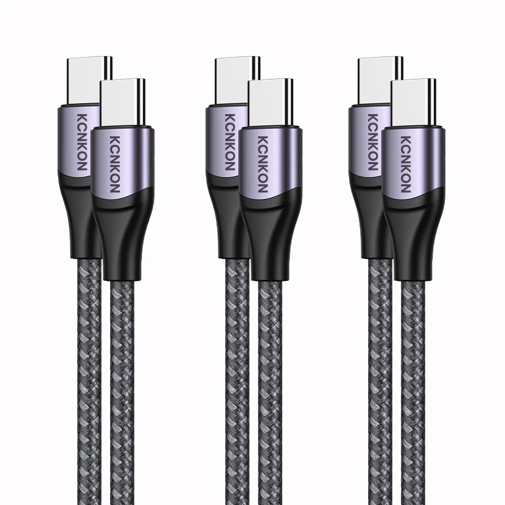 [3-pack] 60W USB C To USB C Charging Cable, 10ft/6.6ft/3.3ft Type C Fast Charging Cable For MacBook Pro 2021 2020,iPad Air