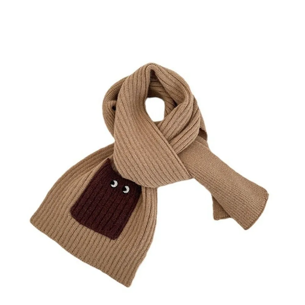 

New Windproof Neck Warmer Coldproof Warm Knitted Scarf Knitted Pocket Fake Collar Cute