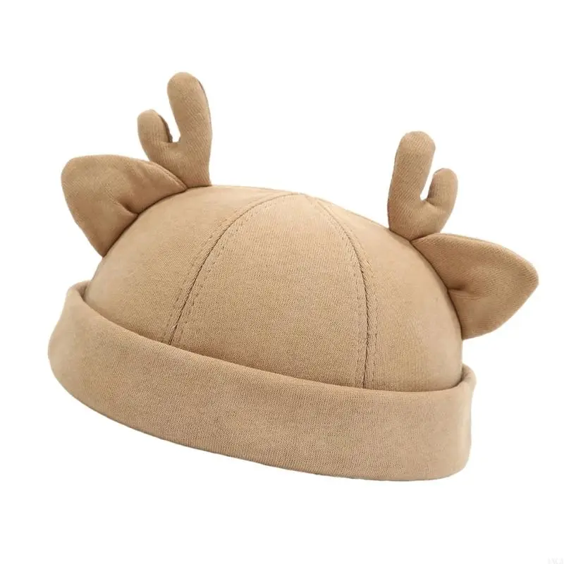 1xca Cool Brimless Breams Chapeau réglable Leon Hat Antler Ears Street Wear