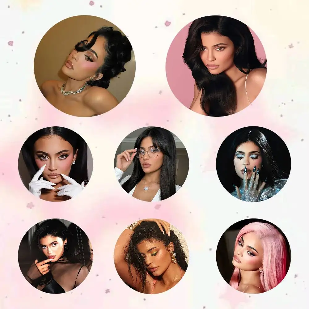 Model Kylie Jenner Anime Game Button Pin Cartoon Brooch Bag Clothes Decor Badge Accessories Friends Gifts