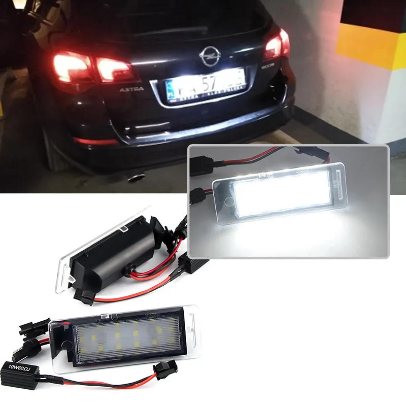 2x LED License Number Plate Light For Opel / Vauxhall Insignia Sports Tourer Mokka VXR8 For Chevrolet Corvette