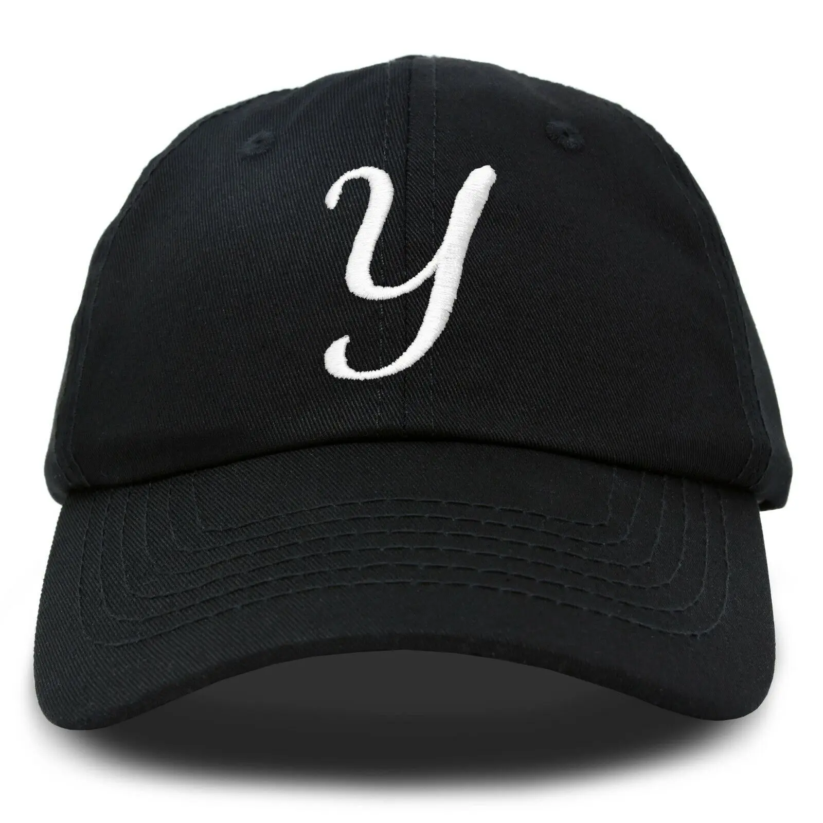 Initial Hat Letter Y Womens Baseball Cap Monogram Cursive Embroider