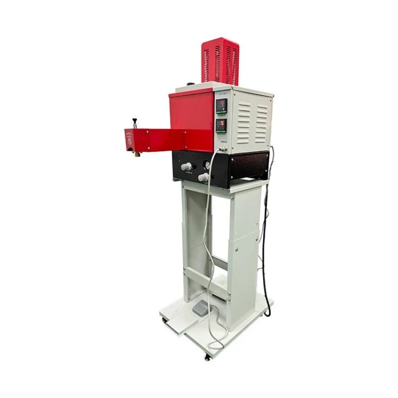 

Semi-automatic gluing machine for luggage, leather and luggage Air pump type double-head hot melt gluing machine