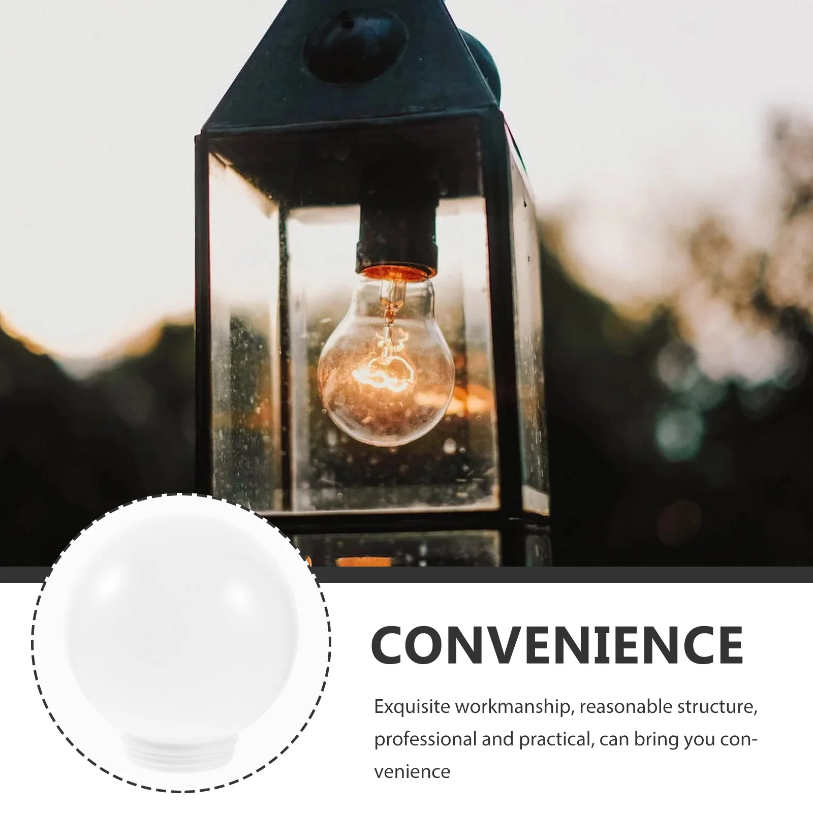 

Smooth Acrylic Ball Lampshade Replacement Outdoor Household Light Cover Globe Lampshade Decorative Protective Wall Lamp