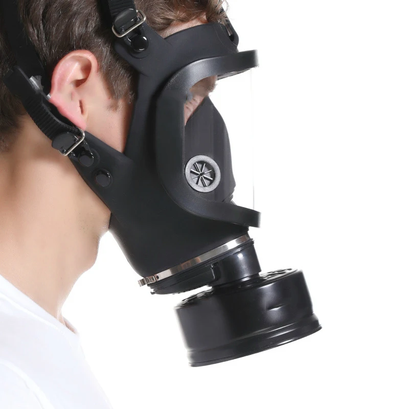 MF14 Type Gas Mask Full Face Mask Chemical Respirator Natural Rubber Anti-Virus Filter Self-Priming Chemical Industrial Mask