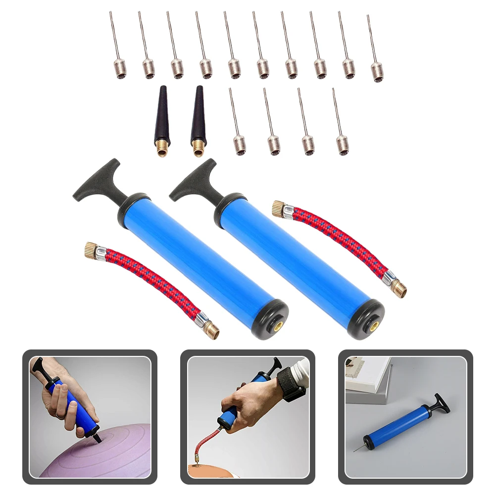 

2 Sets Sports Balls Inflation Kit Sturdy Needles Basketball Pump Portable Tool Inflate Accessory Outdoor Education Toy