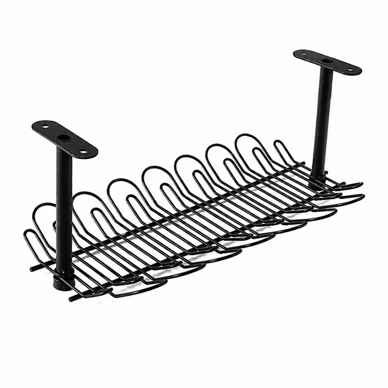 Desk Wire Tray Under Desk Steel Cable Manager for Laptop Setup Workbench Cord Control