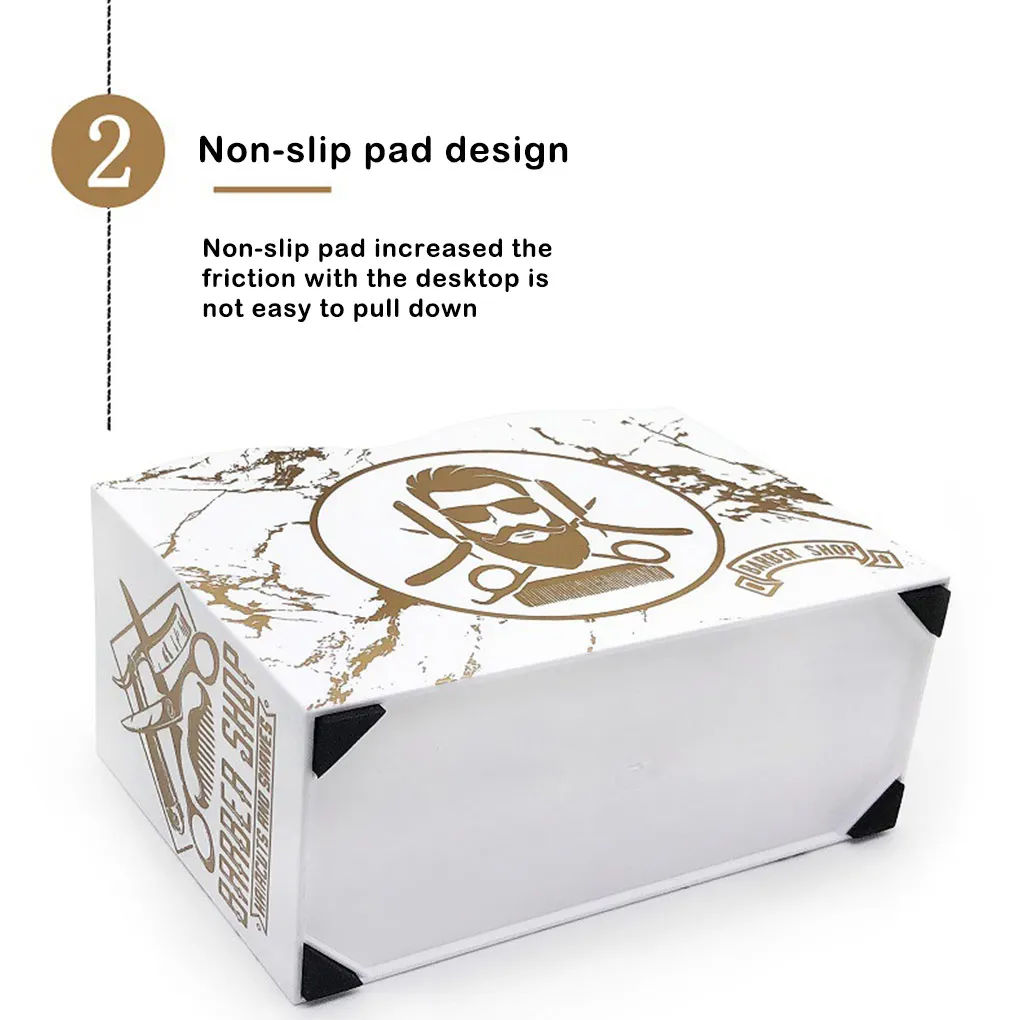 

Barber Storage Box Hairbrush Scissors Display Rack Holder Hairdressing Salon Organizer Table Case Professional White