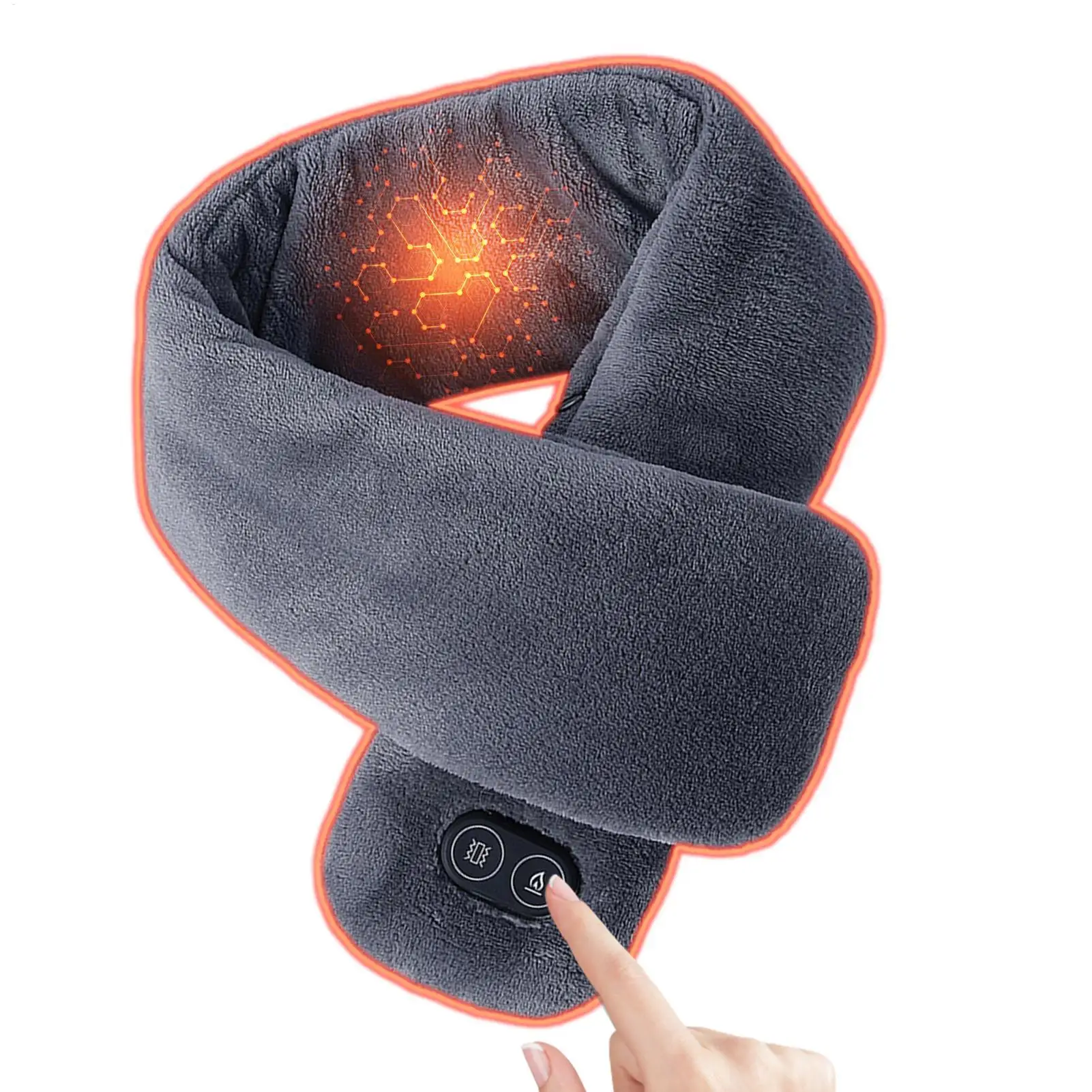 

Шарф с электрическим подогревом, мягкий массажный моющийся электрический шарф с USB-подогревом для езды на велосипеде, катания на лыжах, бега, кемпинга, путешествий, мужчин, подростков