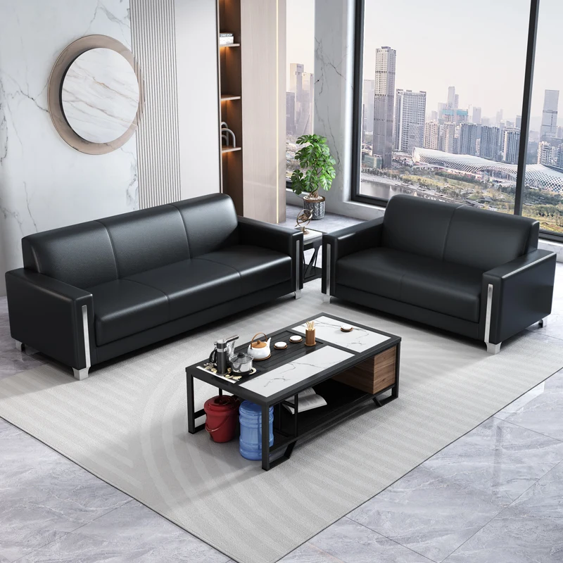 Office sofa business simple modern meeting room sofa office VIP reception with coffee table combination lounge area