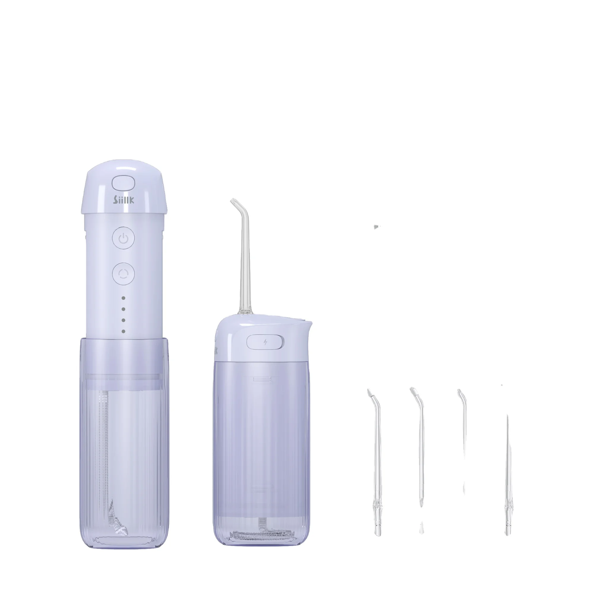 SIILLK Advanced Cordless Water Flosser Double Spiral Silicone Tube for Portable Dental Oral Irrigator with Faucet Replacement