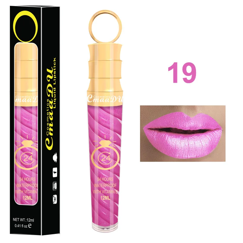 CmaaDU 20 Color Long-lasting Moisturizing Moisturizing Screw Screw Lip Gloss Lipstick Embellishes lip color and enhances complex