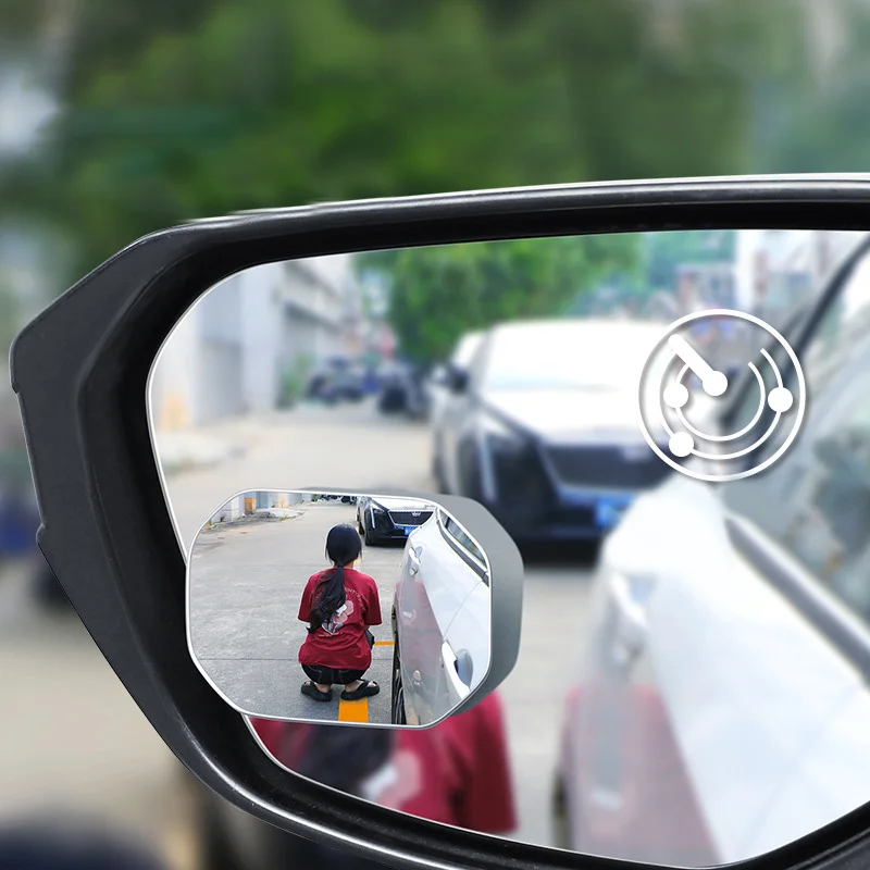 

360-градусное автомобильное зеркало заднего вида для слепых зон, широкоугольное регулируемое маленькое круглое зеркало, автомобильное вспомогательное выпуклое зеркало заднего вида