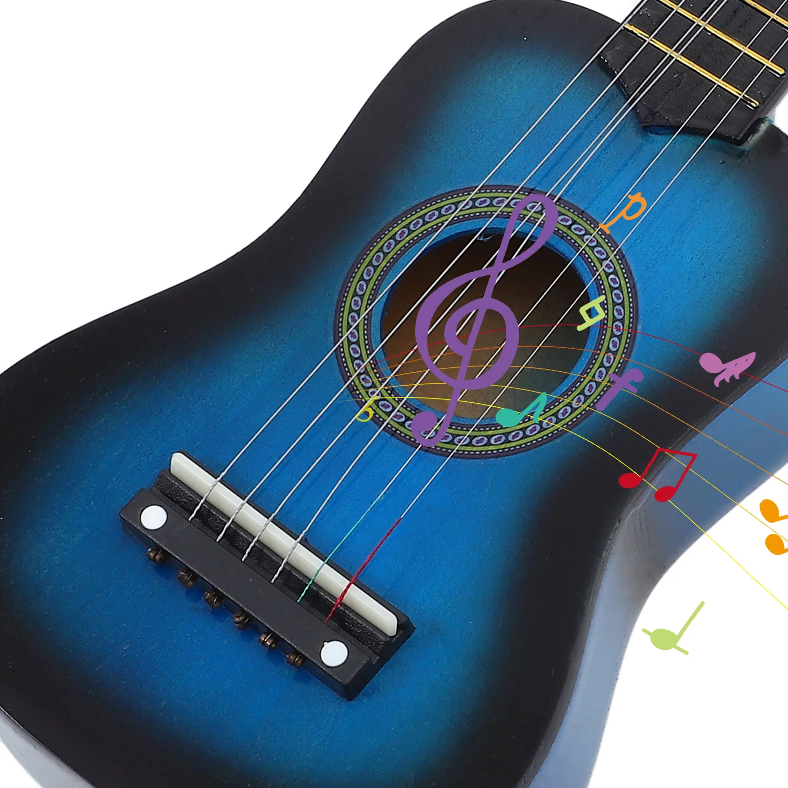 กีตาร์เด็กเริ่มต้นเรียนดนตรี เครื่องดนตรีจำลองขนาดเล็ก พกพาสะดวก ของเล่นกีตาร์เบสสำหรับเด็ก