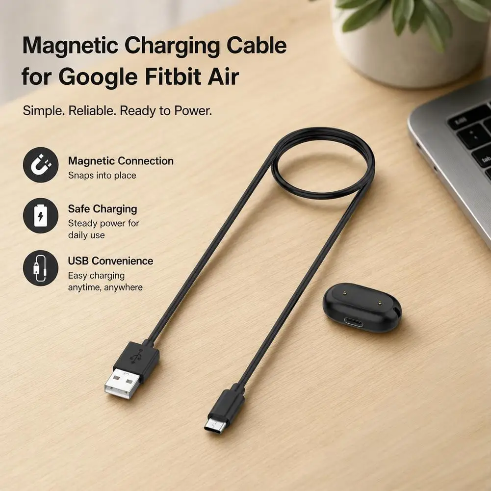For Fitbit Air Magnetic Charging Dock Split Design USB C Fast Charger Stand Portable Smartwatch Charging Base Station